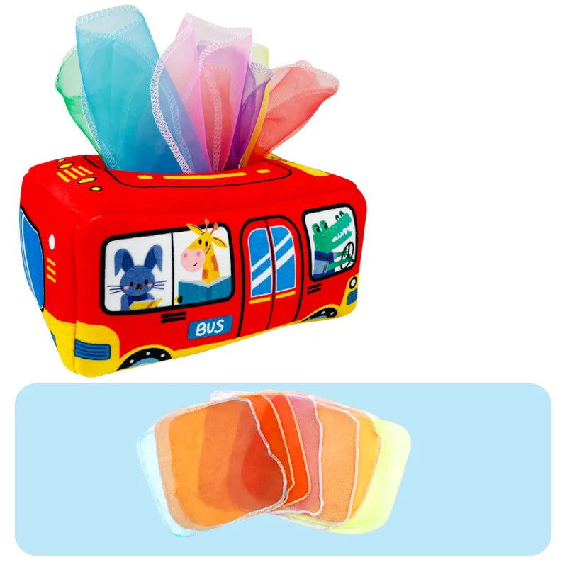 Montessori Toys Magic Tissue Box Baby Educational Learning Activity Sensory Toy for Kids Finger Exercise Busy Board Baby Game