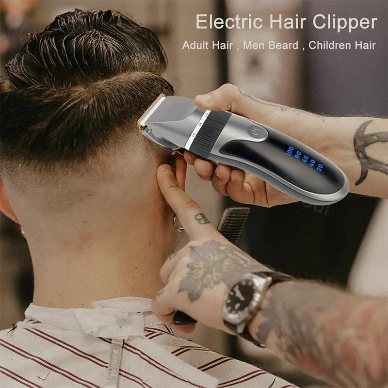 Hair Clipper Electric Barber Hair Trimmers For Men Adults Kids Cordless Rechargeable Hair Cutter Machine Professional