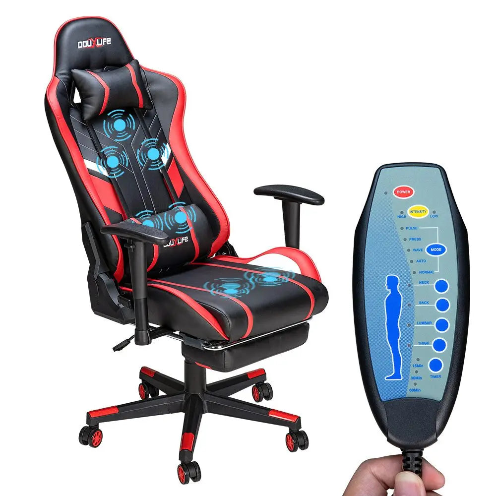 GC-RC03 Gaming Chair Massage Ergonomic High Back Design Lumbar Relax New Customized PU Massage Computer Office Chairs