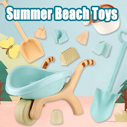 Kids Trolley Beach Toys Play Sand Water Game Sandbox Molds Castle Shovel Watering Summer Outdoor Playa Tools Sand Toys for Baby