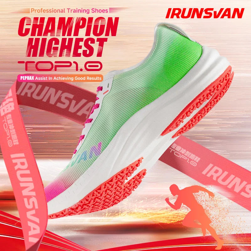 IRUNSVAN  GUANJUE TOP 1.0 for Unisex 2024 New Professional Marathons Running Shoes Breathable Anti-slip Shock-Absorbant Sneakers