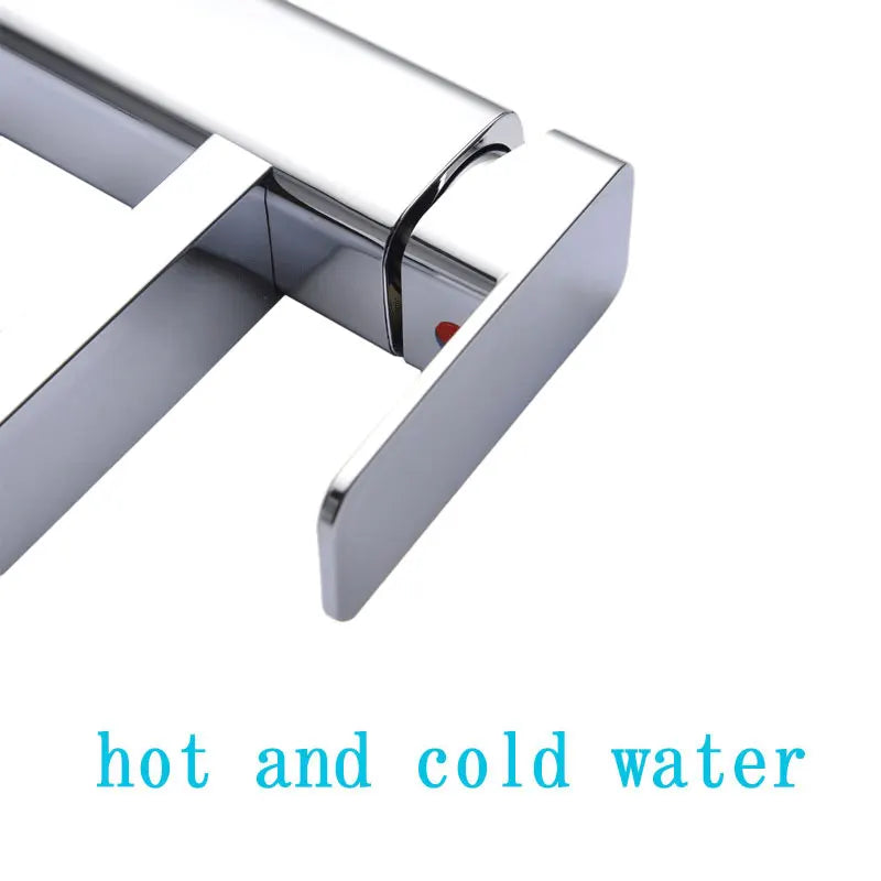 RETHME Gold faucet bathroom faucet metal stainless steel handle hot and cold mixer faucet square faucet beautiful bathroom