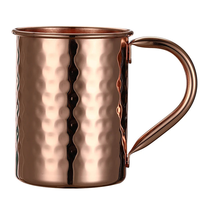 400ml 16.0oz 100% Copper Moscow Mule Mug Durable Coppery Beer Mugs Coffee Mug Milk Cup Pure Copper Cup Drinkware