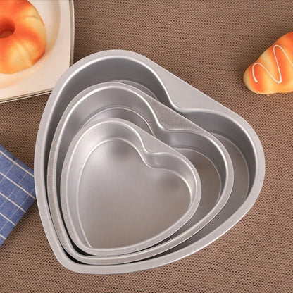 4/6/8/10 Inch Heart Shaped Cake Pan with Removable Bottom Wedding Birthday Baking Cake Tin Cheesecake Pan Chiffon Cake Mold