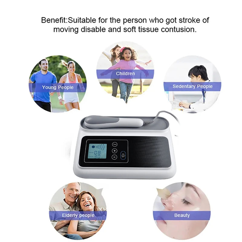 Ultrasonic Therapy Machine For Pain Relief Muscle Joints Massage No Drug Ultrasound 1MHz Physiotherapy Device LCD Screen Display