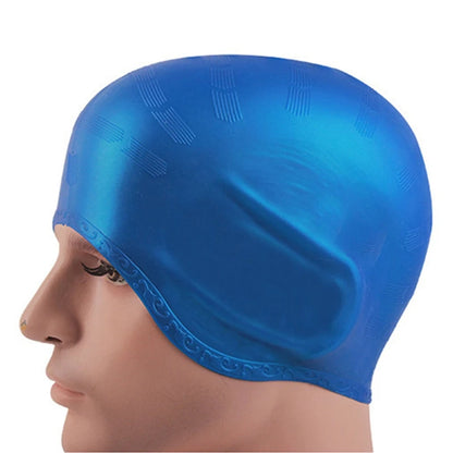 Men Women Swimming Caps Long Hair Waterproof Swim Pool Cap Ear Protect Silicone Diving Hat