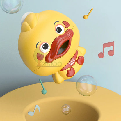 Baby Bath Toys Bubble Machine Duck Crabs Frog Music Kids Bath Toy Bathtub Automatic Bubble Maker Baby Bathroom Toy for Children