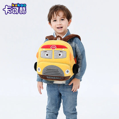 Stereo cartoon car backpack boy girl 2-4 years old kindergarten school bag kids backpack plush backpack