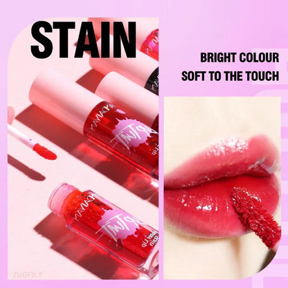 Fruit Juice Lip Tint Non-stick Cup Liquid Lipstick and Blush 2 In1 Waterproof Long Lasting Water Lip Stain Lips&cheek Makeup 1pc