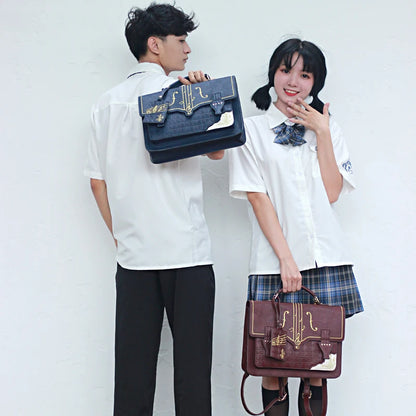 JIAERDI Harajuku Vintage Handbag Women Lolita Briefcase Backpack Jk Student Uniform Bag Japanese Shoulder Messenger Bags Female