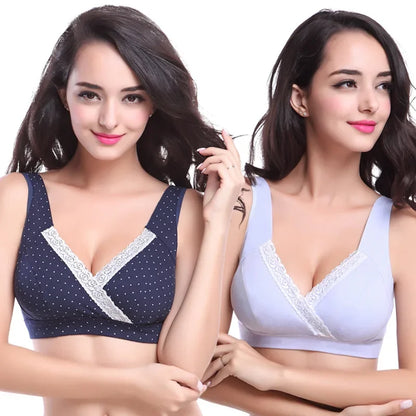 100% Cotton Maternity Bra for Breastfeeding Pregnancy Women Nursing Bra Wire Free Bras Underwear Pregnancy Clothes