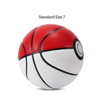 High Quality White Red PU Basketball Official Size 7 Professional Basketball with 4 Layers Outdoor Indoor Durable Ball