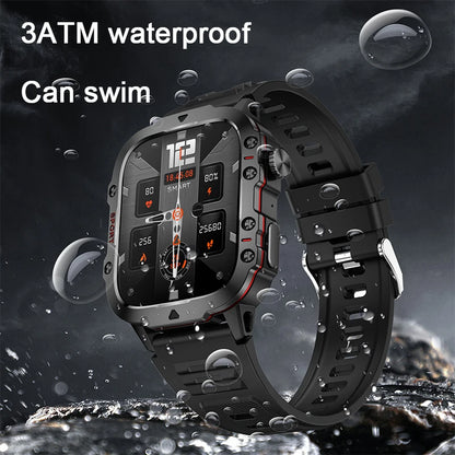 Xiaomi Military Smart Watch Men IP68 5ATM Outdoor Sports Fitness Tracker Health Monitor 1.96" BT Call Smartwatch