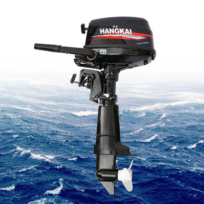 HANGKAI 123CC 4-stroke 6.5 HP Outboard Motor w/ Water-cooling System for small boats (PLS select ''Two Parts'')