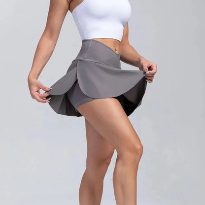 Pleated Tennis Skirt With Pockets For Women Athletic High Waist Golf And Yoga Skirts With Shorts Cross Waist