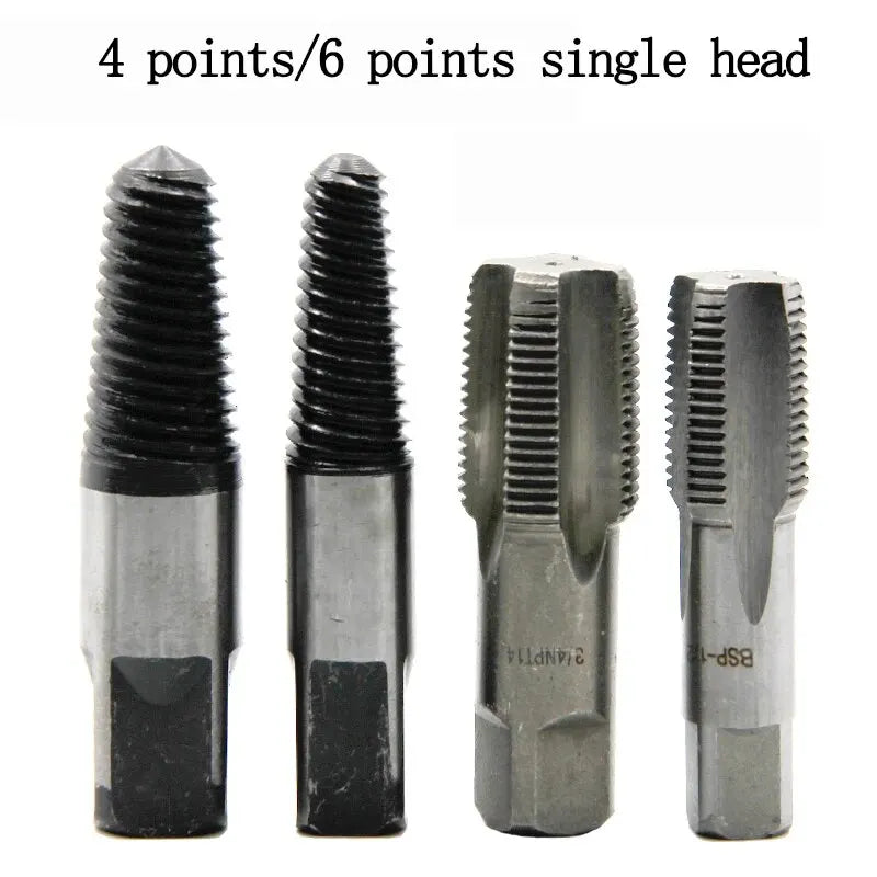 4 Points/6 Points Single Head Faucet Extractor Thread Repair Tap Broken Water Pipe Removal Thread Repair Tool Accessories