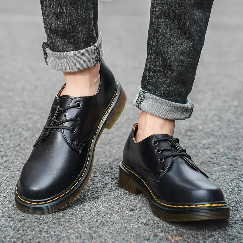 Office Business Dress Shoes Lace-up Business Shoes, Men's Casual Shoes, Black Outdoor Leather Work Shoes Casual Oxford Shoes