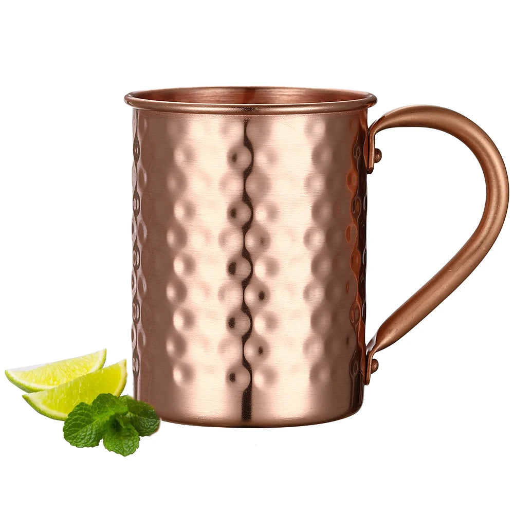 400ml 16.0oz 100% Copper Moscow Mule Mug Durable Coppery Beer Mugs Coffee Mug Milk Cup Pure Copper Cup Drinkware