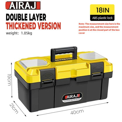 AIRAJ Multifunctional Plastic ABS Tool Storage Box Multiple Specifications with Handle Portable Tool Organizer Thickened