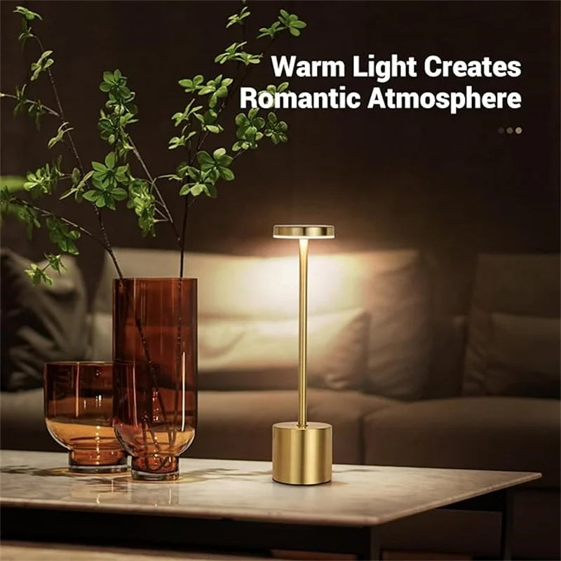 Creative Table Lamp USB Rechargeable Night Light Stepless Dimming Table Lamp Bedside Lamp Hotel Bar Decoration