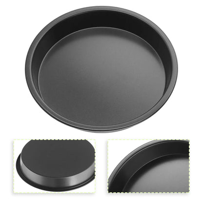 6-10" Non-stick Baking Pan Pizza Pan Black Carbon Steel Baking Pan Pizza Crisping Bacon Mold Microwave Oven Pan Chip Tray Dish