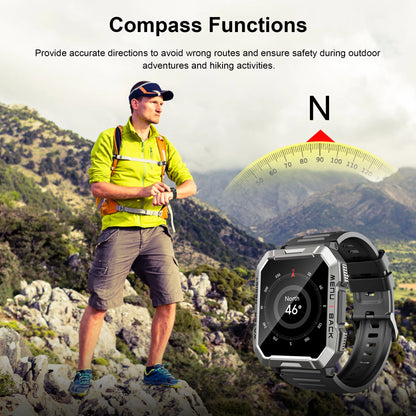 Blackview W60 New Smartwatch 2.01'' HD Display TFT Rugged Smart Watch for Outdoor With Emergency Lighting Bluetooth Calling