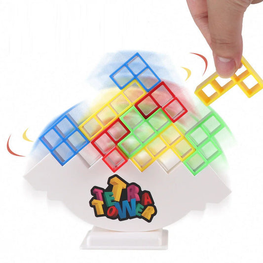 48-64PCS Tetra Tower Balance Stacking Building Blocks Board Game for Kids Adults Friends Team Family Game Kids Gifts