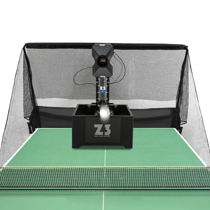 Ping Pong Ball Machine Serves with Net 4-40m/s Regulation Ping Pong Balls Automatic Table Tennis Machine for Training 35-90 Ball