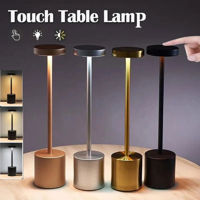 Creative Table Lamp USB Rechargeable Night Light Stepless Dimming Table Lamp Bedside Lamp Hotel Bar Decoration