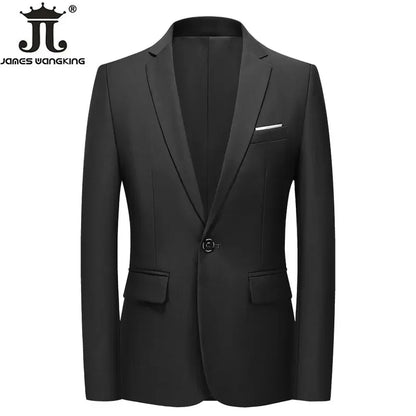 Men Blazer Boutique Fashion Solid Color Light Thin Slim Mens Casual Business Suit Jacket Groom Wedding Dress Party Tyranian Coat