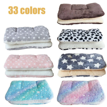 Flannel Pet Mat Dog Bed Cat Bed Thicken Sleeping Mat Dog Blanket Mat For Puppy Kitten Pet Dog Bed for Small Large Dogs Pet Rug