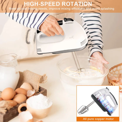 Electric Egg Beater Cream Egg White Blender for Kitchen Cooking Food Cake Bread Baking Dough Mixer Handheld Milk Frother Foamer