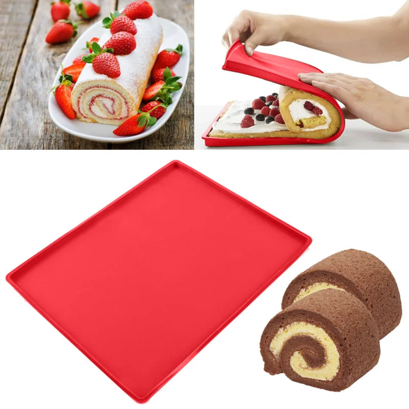 Silicone Baking Mat Cake Roll Pad Molds Macaron Swiss Roll Oven Mat Non-stick Baking Pastry Tools Kitchen Gadgets Accessories