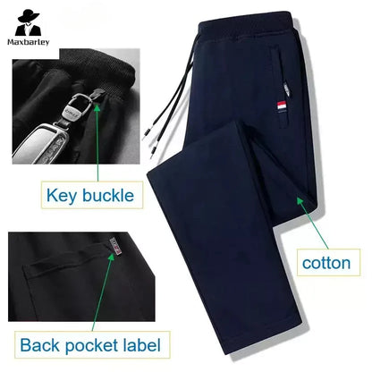 Spring and Autumn Men's Pure Cotton Pants New Simple Outdoor Middle aged Men's Hiking Travel Sports Pants Casual Pants