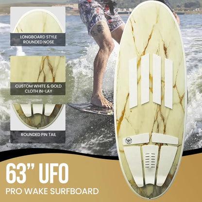 Co. - 63” / 54" / 52" Wakesurf Board - Best Performance Wake Surfboards for Kids & Adults - Durable Compressed F