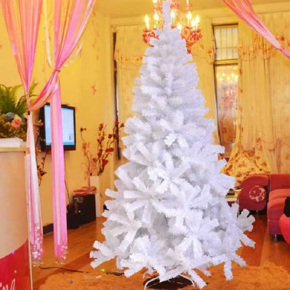 Artificial White PVC Christmas Tree with Metal Stand Encryption Xmax Tree Indoor and Outdoor Party Decoration 120cm to 300cm