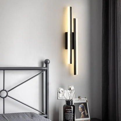 Modern Led Wall Lamp Black/Gold Acrylic Room Decor Light For Living Room Bedroom Interior Decor Lighting Fixture Wall Sconce