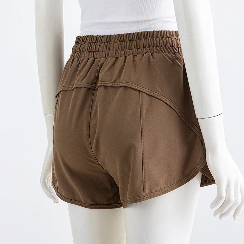 Womens High Waisted Running Shorts Quick Dry