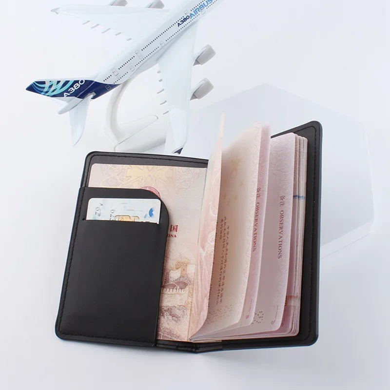 Lover Couple Passport Cover Hot Stamping Simple Plane Women Men Travel Wedding Passport Covers Holder Fashion Wedding Gift