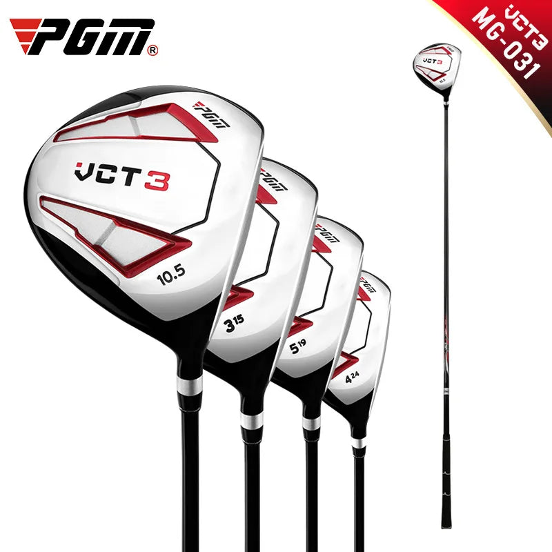 PGM VCT3 Golf Clubs Men Right Hand Aluminum Alloy Head Drivers Fairways Hybrids Wood Pole 1/3/5/U4 Carbon Shaft MG031