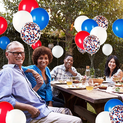 13pcs/set Independence Day Decoration Balloons Red White and Blue Latex Balloons for 4th of July Patriotic Anniversary