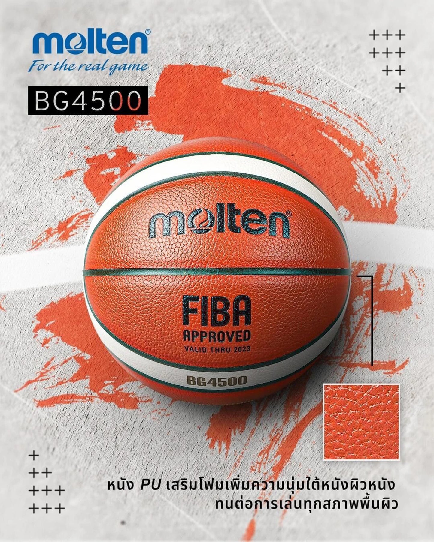 Molten BG4500 BG5000 Series PU Composite Basketball, BG4500, BG5000 Size 7,6,5, 2- Tone Basketball