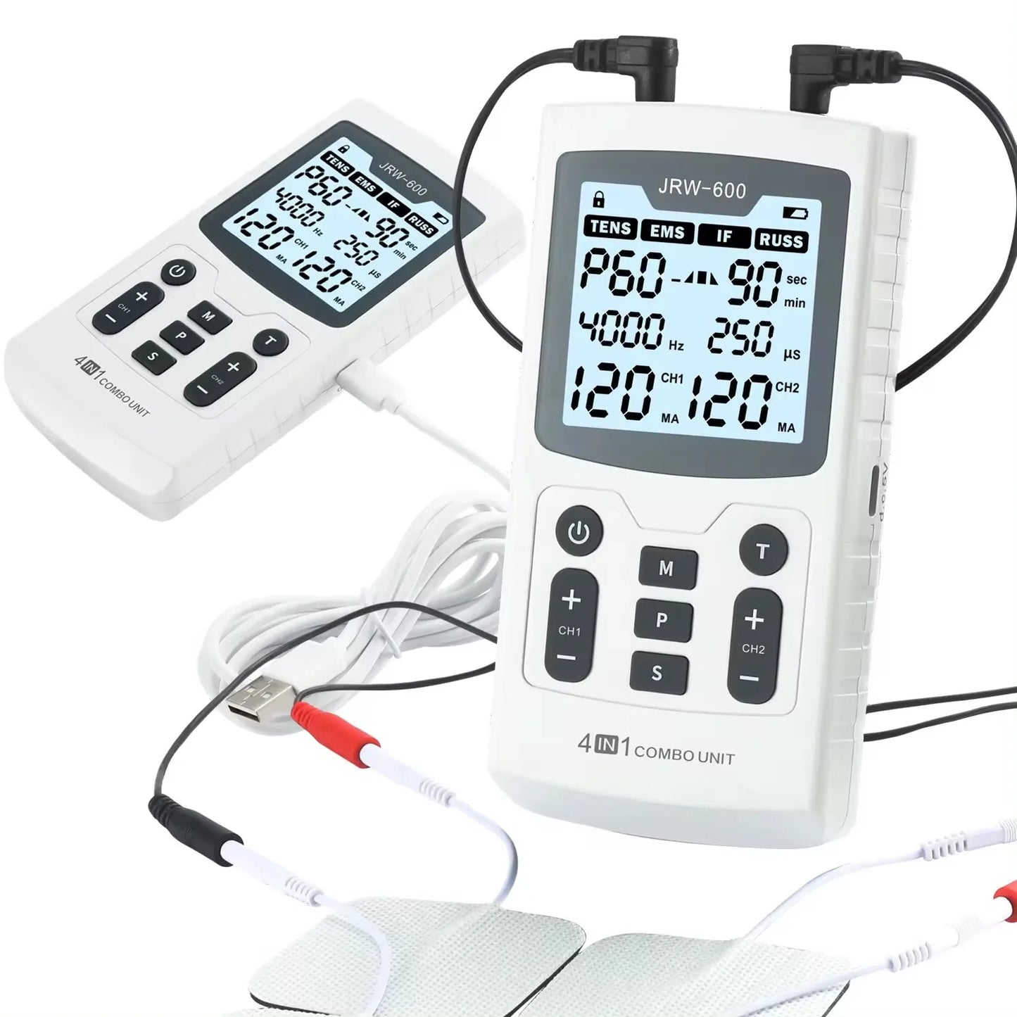 Electric Muscle Therapy Stimulator High-Frequency Interferential Physiotherapy Device IFT RUSS TENS EMS Adjustable Body Massage