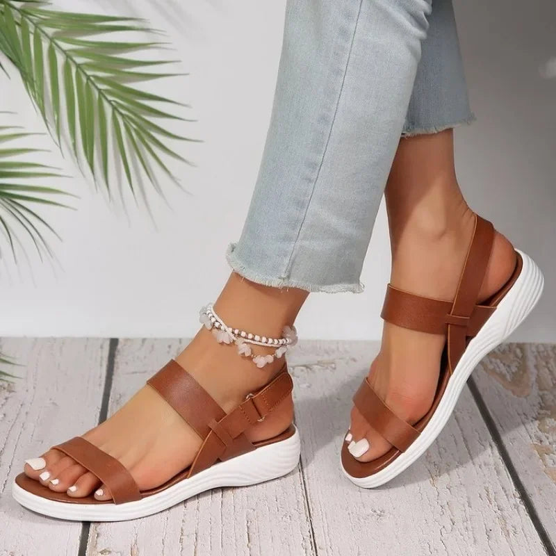 Women's Knit Elastic Cloth Wedge Sandals Slip on Lightweight Walking Sandals Women Plus Size Comfortable Summer Shoes Woman