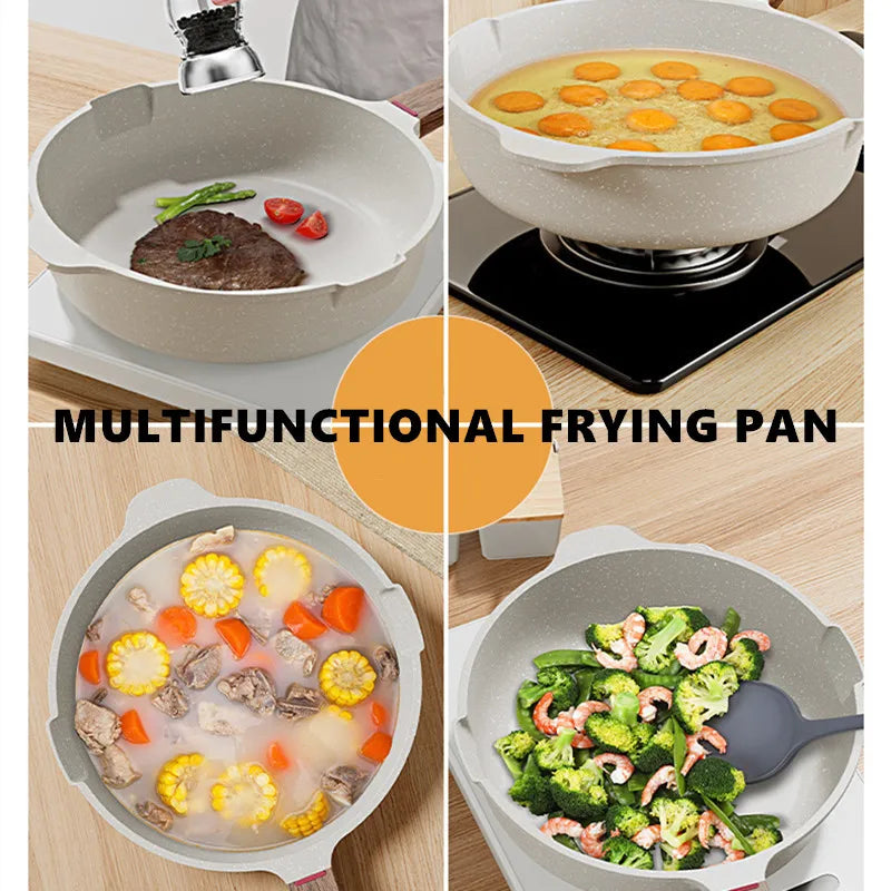 Kitchen Cookware Non-Stick Pan Saucepan Frying Pan Wok Pan Home Steak Skillet Pancake Fried Induction Cooker Gas Stove Special