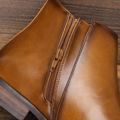7-13 Chelsea Boots Men Brand Comfortable Fashion Leather Boots #Dx214