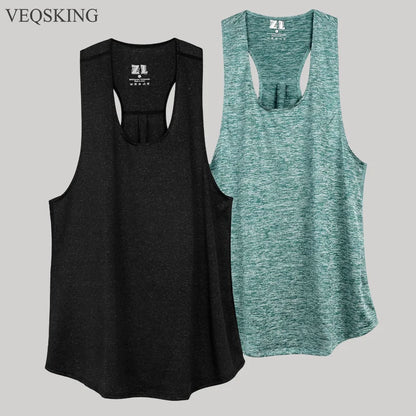 VEQSKING Women Quick Dry Yoga Tank Tops Workout Running Training Sleeveless Racerback Yoga Shirts Gym Fitness Sport Vest