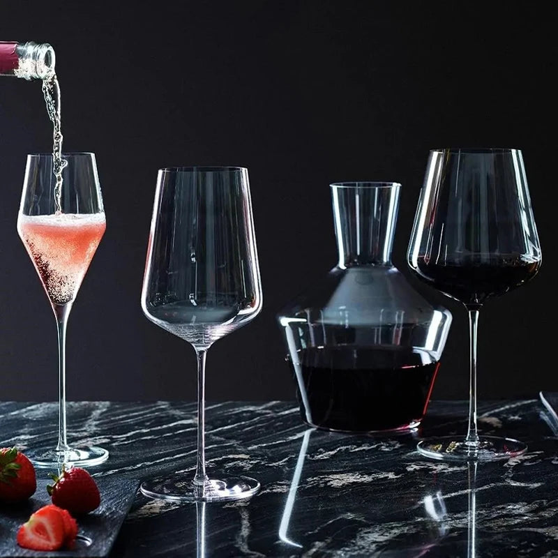 JINYOUJIA Zalto Style Upscale Banquet Crystal Handmade Wine Glass Extremely Thin Masterly Craft Perfect Flawless Classics Goblet