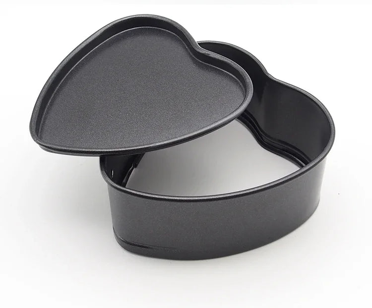 Cake Baking Mold Pan Cake Pan Baking Dishes Pan for Kitchen Heart Shape Bakeware Carbon Non-stick Slipknot Removable Base Tray