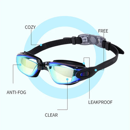 Swimming Goggles for Men Women Swim Glasses Anti-fog UV Protection Waterproof Silicone Adjustable Adults Pool Diving Eyewear